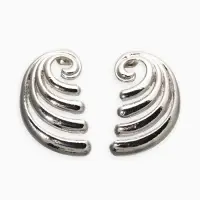 Серьги металл &laquo;Волна&raquo;, цвет серебро