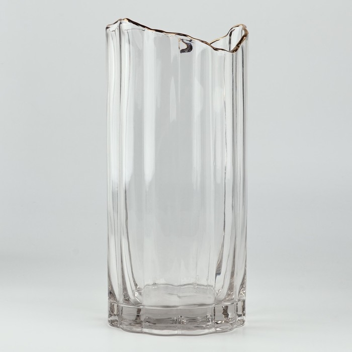 Ваза для цветов &laquo;Калипсо&raquo; из прозрачного стекла 25&times;10&times;10 см