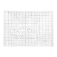 Папка-конверт на кнопке формат А4 100мкр Клетка прозрачная