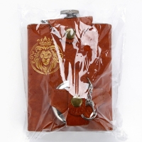 Фляжка со складной стопкой в чехле &laquo;Лев&raquo;, 240 мл, 75 мл