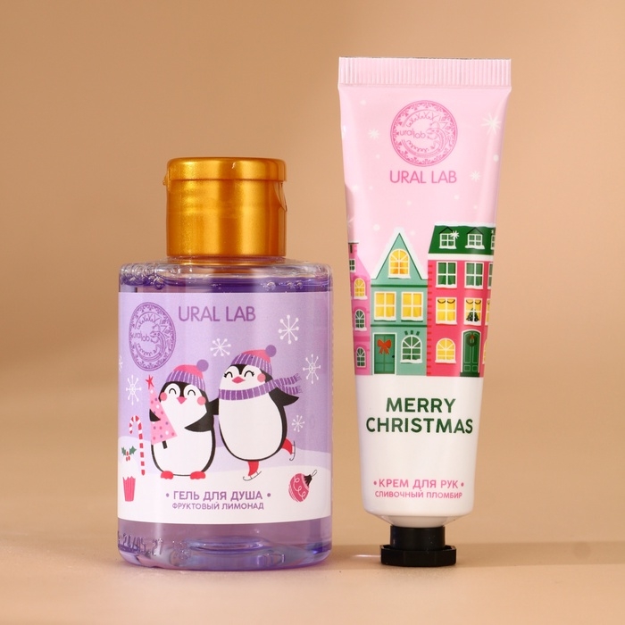 URAL LAB Набор "Счастья", гель для душа 100 мл, крем для рук 30 мл, пилочка