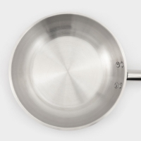 Сковорода d=26 см, h=6 см, толщина стенки 0,6 мм, индукция, дно al+fe+al