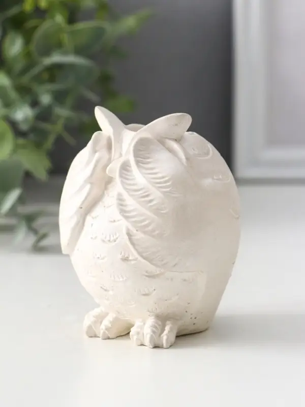 Подсвечник для тонкой свечи &laquo;Сова&raquo;, 8&times;6.5&times;6 см, перламутр