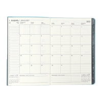 Еженедельник датир 2025г мягк обл иск кож А5 80л ESCALADA, бл тис, кр бл 70 г/м², синий Еженедельник датир 2025г мягк обл иск кож А5 80л ESCALADA, бл тис, кр бл 70 г/м², синий