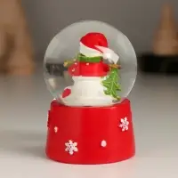 Снежный шар стеклянный &laquo;Новогодний персонаж с бантом, ёлочкой&raquo;, 4.7&times;4.7&times;6.5 см, МИКС