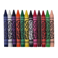 Мелки восковые 12 цветов, &laquo;Каляка-Маляка&raquo;, толстые круглые