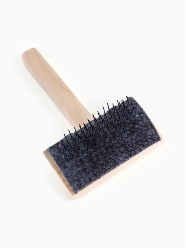 Щетка-пуходёрка деревянная ZOONIK &laquo;Кавказец&raquo; полукруглая, 100&times;55 см