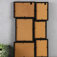 Фоторамка МДФ, стекло на 6 фото 10х15, 13х18, 15х20 см "Воспоминания" чёрная 51х31,5х2,2 см   109067