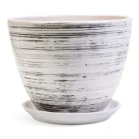 Горшок цветочный поддоном  8 л,  керамика, День (М)