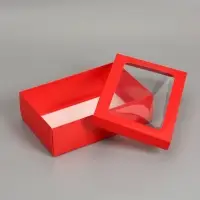 Коробка складная &laquo;Красная&raquo;, с окном  30 х  20 х 9 см