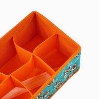 Органайзер для хранения, кофр для белья 8 ячеек"Корги", 28 х 16 х 10 см