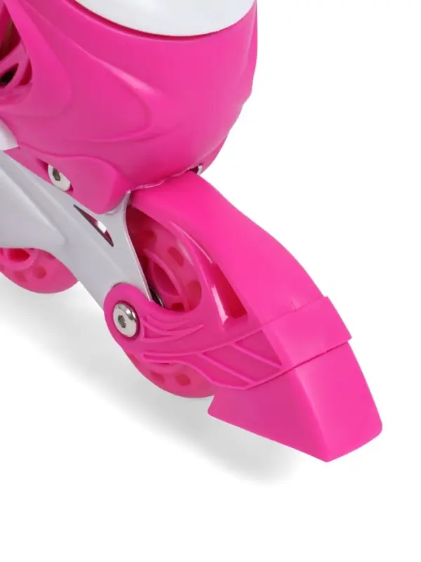 Коньки раздвижные BlackAqua, р. 35-38, для фитнеса, с роликовой платформой, цвет фуксия