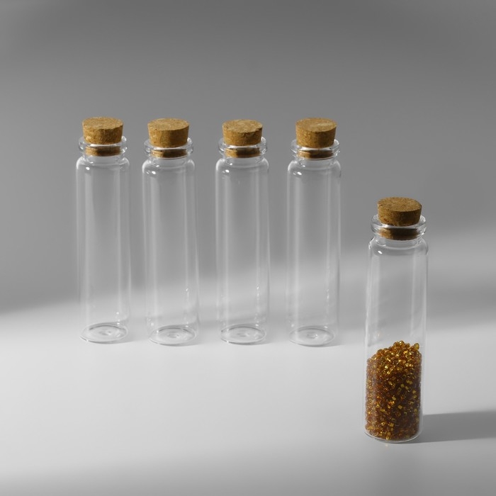 Баночки для хранения мелочей, d=2&times;7.5 см, 5 шт.