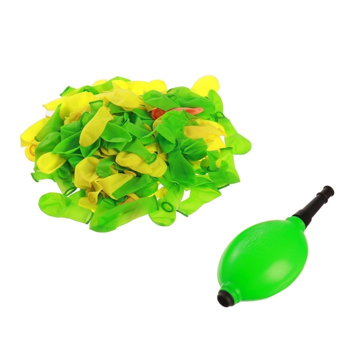 Водяные бомбочки &laquo;Бей в цель&raquo;, 200 шт., с насосом и насадкой, цвета МИКС