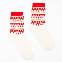 Носки женские новогодние тёплые GRAND, ёлочки, размер 25