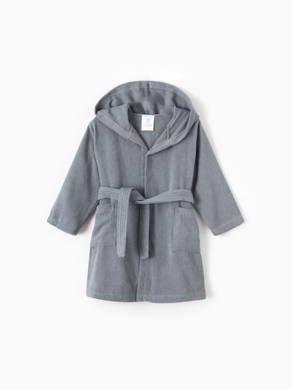 Халат детский Экономь и Я, цв. серый, р-р 30, 100% хл, 340 г/м2