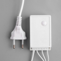 Гирлянда &laquo;Нить&raquo; 10 м, IP44, белая нить, 100 LED, свечение фиолетовое, 8 режимов, 220 В