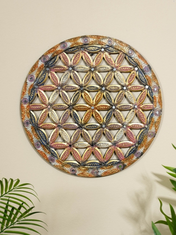 Панно резное МДФ Панно резное МДФ "Цветы", 40х40х0,6 см