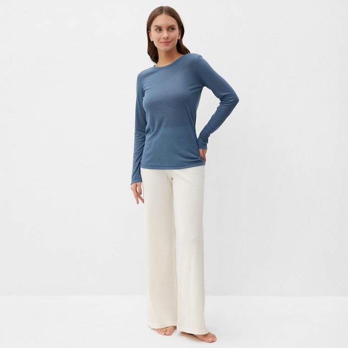 Лонгслив женский KAFTAN: Basic line синий, размер 48-50