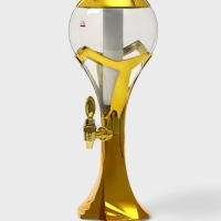 Башня пивная &laquo;Шар&raquo;, 3 л, ёмкость для льда, подсветка, пластик, золотистый