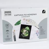Картина по номерам &laquo;Цветы&raquo;, 30 &times; 40 см, на черном холсте