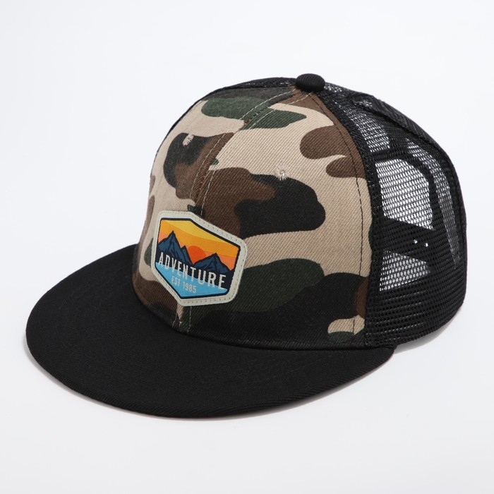Кепка мужская с прямым козырьком Adventure, сетка, р-р 56 Кепка мужская с прямым козырьком Adventure, сетка, р-р 56