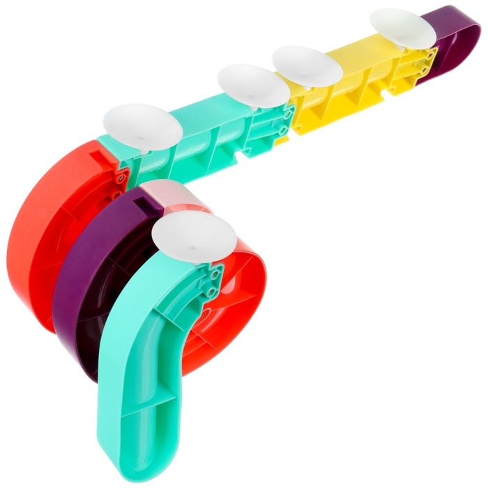 Игрушка для ванны &laquo;Водная горка&raquo;, 11 деталей, 5 игрушек, ковш, на присосках, Крошка Я