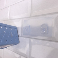 Органайзер для хранения, навесной, 1 секция, с клеевыми крючками, 21,5 &times; 11,5 &times; 7,5 см, цвет МИКС