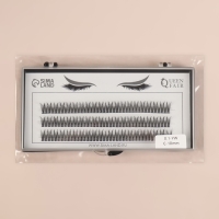 Набор накладных ресниц &laquo;Ласточкин хвост&raquo;, пучки, 10 мм, толщина 0,1 мм, изгиб С, 12 D