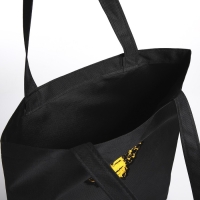 Шопер текстильный с вышивкой BEE , 40х35 см, чёрный цвет Шопер текстильный с вышивкой BEE , 40х35 см, чёрный цвет