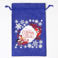 Мешок с термонаклейкой &laquo;Рябина на снегу&raquo;, 16 х 24 см +/- 1.5 см, Новый год