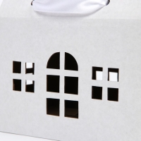 Коробка складная &laquo;Домик, белый &raquo;, 15 х 18 х 10 см