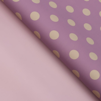 Пленка двухсторонняя "Горох крупный", сиреневый 0,58 х 10 м