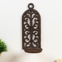 Подсвечник чугун на 1 свечу настенный "Ажур" 24х10х12,5 см Подсвечник чугун на 1 свечу настенный "Ажур" 24х10х12,5 см