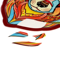 Фигурный пазл в рамке &laquo;Лиса&raquo;, на подложке, 65 деталей