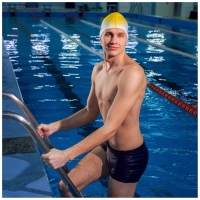 Шапочка для плавания взрослая ONLYTOP &laquo;Орнамент&raquo;, тканевая, обхват 54-60 см