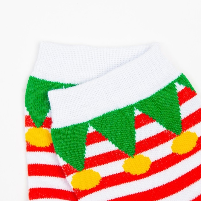 Носки женские &laquo;Праздник&raquo; цвет красно-белый, размер 23-25