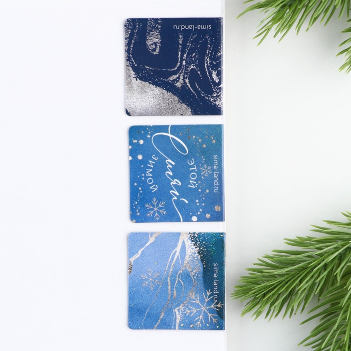 Подарочный набор новогодний блокнот на спирали, магнитные закладки 3 шт и ручка пластик &laquo;Чудеса рядом&raquo;