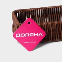 Корзинка для подачи Доляна &laquo;Огайо&raquo; 27&times;10&times;5 см, прямоугольная, цвет коричневый