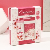 Подарочный набор косметики &laquo;Счастье рядом&raquo;, гель для душа 250 мл и скраб для тела соляной 250 г, ЧИСТОЕ СЧАСТЬЕ