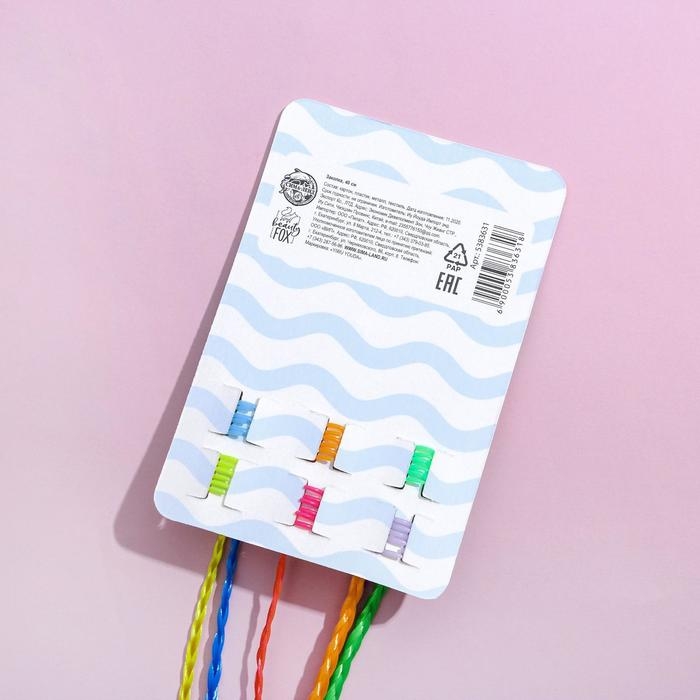 Заколки , цветные пряди для волос на крабике &laquo;Красота по самые перья!&raquo; (6 шт)