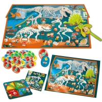 Пазл-детектив &laquo;Музей динозавров&raquo;, лупа, 24 фишки, 54 элемента