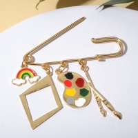 Булавка &laquo;Художник&raquo; 7см, цветная в золоте