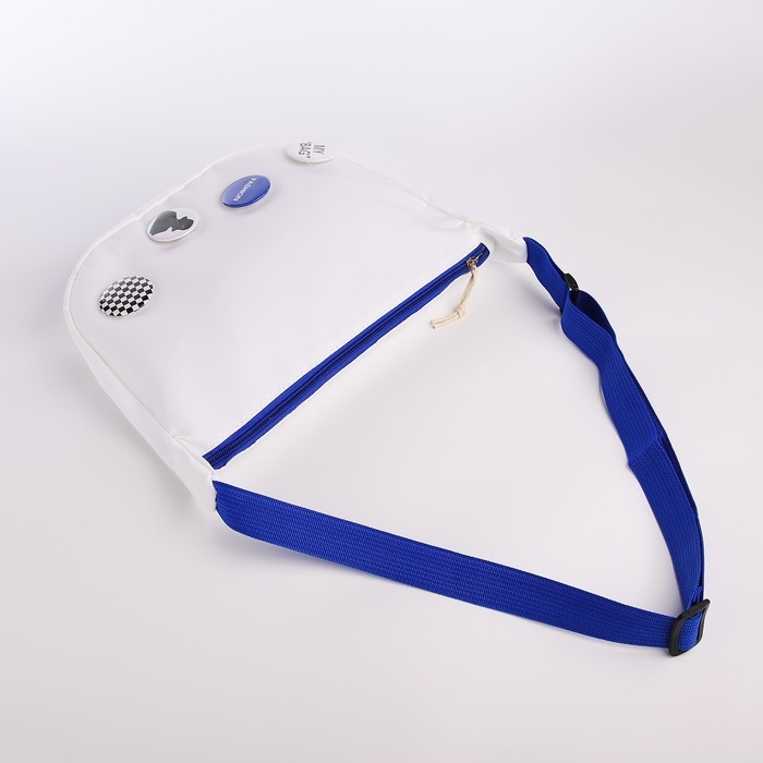 Сумка молодёжная на молнии, цвет белый Сумка молодёжная на молнии, цвет белый