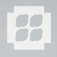 Коробка складная на 4 капкейка с окном &laquo;С Новым годом!&raquo;, сладости, 16 х 16 х 10 см, Новый год