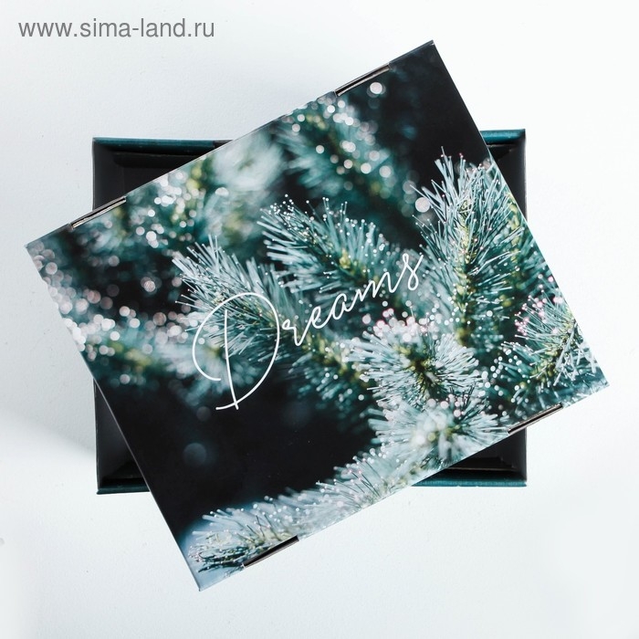 Коробка подарочная новогодняя складная «Dreams», 31,2 х 25,6 х 16,1 см, Новый год Коробка подарочная новогодняя складная «Dreams», 31,2 х 25,6 х 16,1 см, Новый год