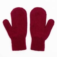 Варежки двойные детские, цвет красный, размер 12 (3-6 лет) Варежки двойные детские, цвет красный, размер 12 (3-6 лет)