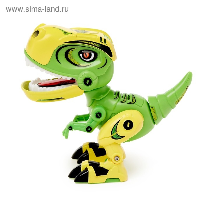 Робот динозавр &laquo;Минизаврик&raquo;, интерактивный: реагирует на касания, звук, свет, на батарейках, цвета МИКС