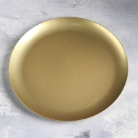 Подсвечник "Чашка 225" металл на одну свечу, 22х1,6 см, золотой