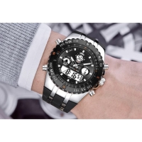 Часы наручные электронные, d-5 см, с будильником, календарем, подсветкой, 1 АТМ Часы наручные электронные, d-5 см, с будильником, календарем, подсветкой, 1 АТМ